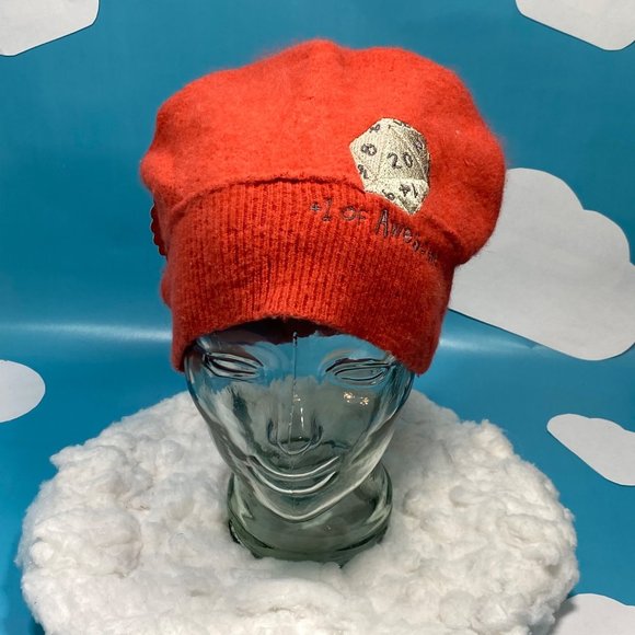 Handmade Embroidered D&D Beanie +1 of Awesome - Picture 5 of 11